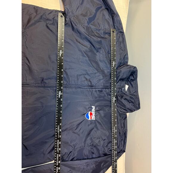 Vintage Castaway Pepsi‎ Windbreaker Rain Jacket Navy Blue Mens Size XL - Picture 4 of 10